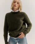 WORLD OF NOMADS | ADELE CREW NECK KNIT - MOSS