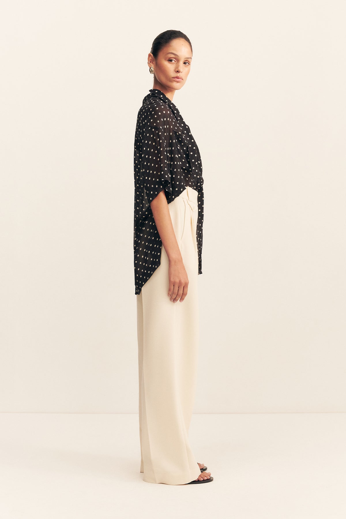 SHONA JOY | HOUSTON SHORT SLEEVE NECK TIE SHIRT