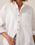 CERES LIFE | PETA OVERSIZED SHIRT - WHITE ORGANIC COTTON