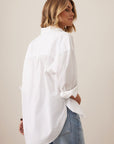 CERES LIFE | PETA OVERSIZED SHIRT - WHITE ORGANIC COTTON
