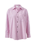 CERES LIFE | PETA OVERSIZED SHIRT - SUNFADED PINK STRIPE