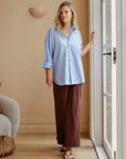 CERES LIFE | PETA OVERSIZED SHIRT - SKY BLUE