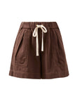 CERES LIFE | DARCY RELAXED EVERYDAY SHORT - CHOCOLATE