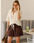 CERES LIFE | DARCY RELAXED EVERYDAY SHORT - CHOCOLATE