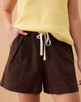 CERES LIFE | DARCY RELAXED EVERYDAY SHORT - CHOCOLATE