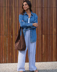 CERES LIFE | BOBBI SIDE POCKET DENIM SHACKET