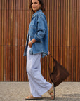 CERES LIFE | BOBBI SIDE POCKET DENIM SHACKET