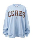 CERES LIFE | OVERSIZED SLOUCHY CREW - CHALK BLUE