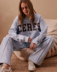 CERES LIFE | OVERSIZED SLOUCHY CREW - CHALK BLUE