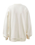 CERES LIFE | ISLA OVERSIZED SLOUCHY CREW - WINTER WHITE