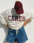 CERES LIFE | ISLA OVERSIZED SLOUCHY CREW - WINTER WHITE