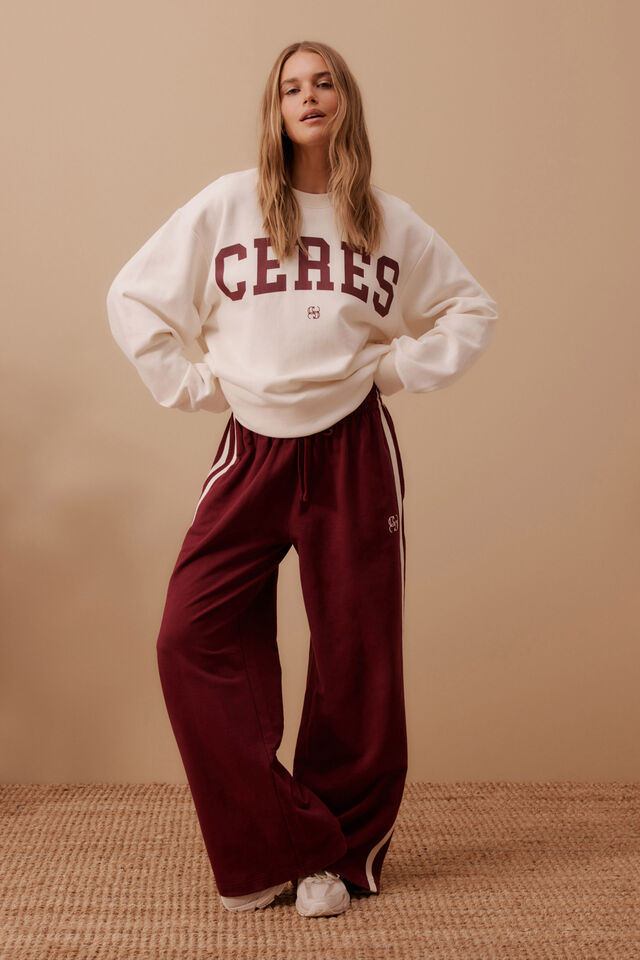 CERES LIFE | ISLA OVERSIZED SLOUCHY CREW - WINTER WHITE