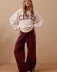 CERES LIFE | ISLA OVERSIZED SLOUCHY CREW - WINTER WHITE