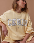 CERES LIFE | ISLA OVERSIZED SLOUCHY CREW - SUNNY YELLOW