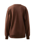 CERES LIFE | ISLA OVERSIZED SLOUCHY CREW - CHOCOLATE