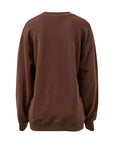CERES LIFE | ISLA OVERSIZED SLOUCHY CREW - BRUNETTE BROWN