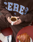 CERES LIFE | ISLA OVERSIZED SLOUCHY CREW - BRUNETTE BROWN