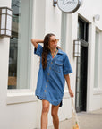 CERES LIFE | RELAXED SHIRT DRESS - FRESH INDIGO