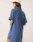 CERES LIFE | RELAXED SHIRT DRESS - FRESH INDIGO