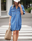 CERES LIFE | RELAXED SHIRT DRESS - FRESH INDIGO