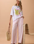 CERES LIFE | THE LOUNGE PANT - PINK FAINT CHECK