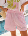 CERES LIFE | MILA SHORT - HIBISCUS PINK STRIPE