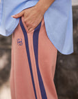 CERES LIFE | GIGI WIDE LEG TRACKPANT - PINK CLAY