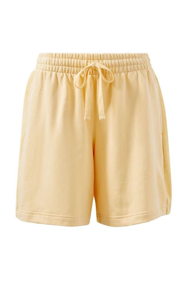 CERES LIFE | LULU REVERSE PANEL SHORT - SUNNY YELLOW