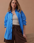 CERES LIFE | LULU REVERSE PANEL SHORT - CHOCOLATE