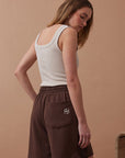 CERES LIFE | LULU REVERSE PANEL SHORT - CHOCOLATE
