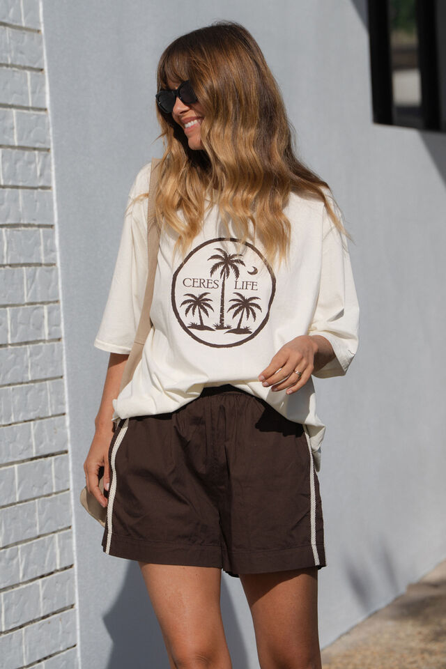 CERES LIFE | LIV OVERSIZED TEE - ISLAND PALMS