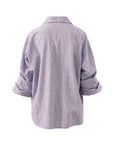 CERES LIFE | MIYA SHIRT - WINE / BLUE STRIPE