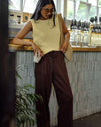 CERES LIFE | JESSIE BARREL PANT - CHOCOLATE