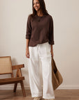 CERES LIFE | JESSIE BARREL PANTS - FRESH ECRU