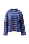 CERES LIFE | BEAU LONG SLEEVE SLOUCHY TEE - NAVY / PINK CLAY