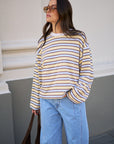 CERES LIFE | BEAU LONG SLEEVE SLOUCHY TEE - BUTTER BRUNETTE