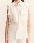 SHONA JOY | WELLINGTON SLEEVELESS SHIRT
