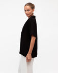 MINT | TEXTURED SHIRT - BLACK