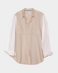 HUT | THE BOYFRIEND LINEN SHIRT - SANDY SPLASH