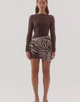 SOVERE | IVELLE MINI DRESS - ESPRESSO