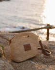 NIM | LEATHER TRIMMED RAFFIA MINI