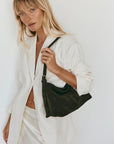 VESTIRSI | EDEN DARK CHOCOLATE SUEDE SHOULDER BAG