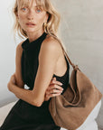 VESTIRSI | EDEN BROWN SUEDE SHOULDER BAG