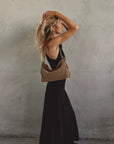VESTIRSI | EDEN BROWN SUEDE SHOULDER BAG
