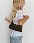 VESTIRSI | ASHLEY SUEDE CROSSBODY - DARK CHOC