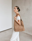 VESTIRSI | SIENNA BROWN SUEDE HOBO