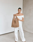 VESTIRSI | SIENNA BROWN SUEDE HOBO