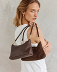 VESTIRSI | ASHLEY SUEDE CROSSBODY - DARK CHOC