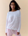 LITTLE LIES | BOBBIE TOP - SOFT PINK / WHITE STRIPE