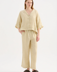 NUDE LUCY | LOUNGE STRIPE LINEN SHIRT